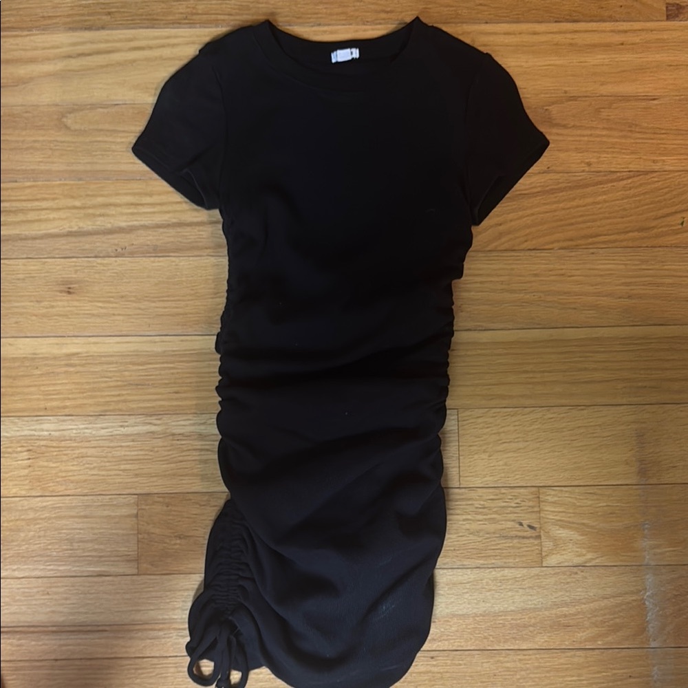 Garage Black Ruched Dress